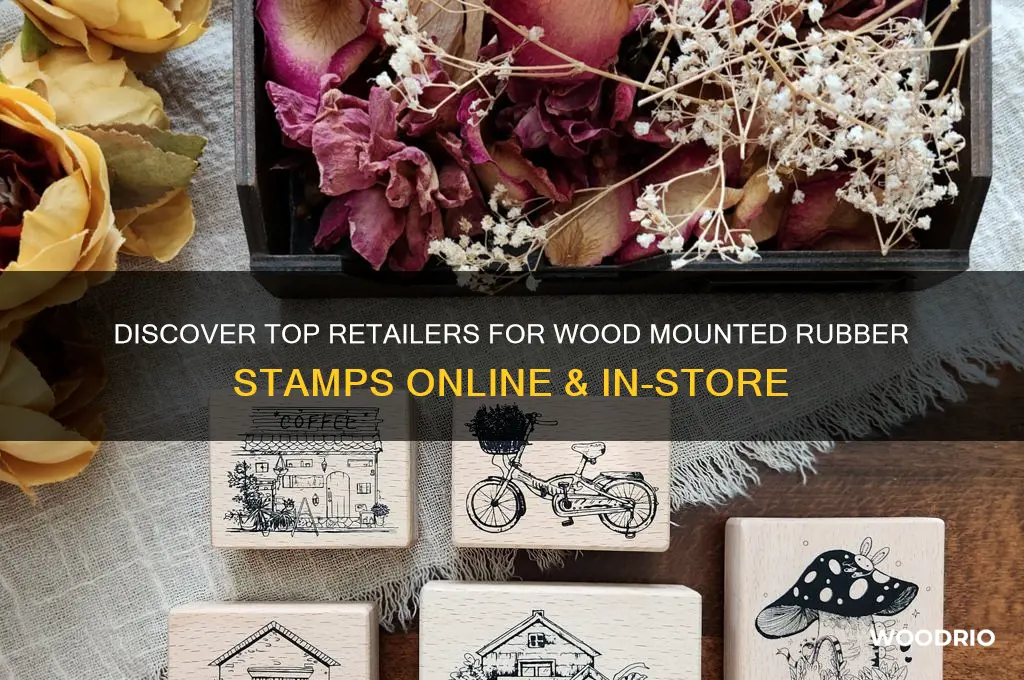 where to buy wood mounted rubber stamps