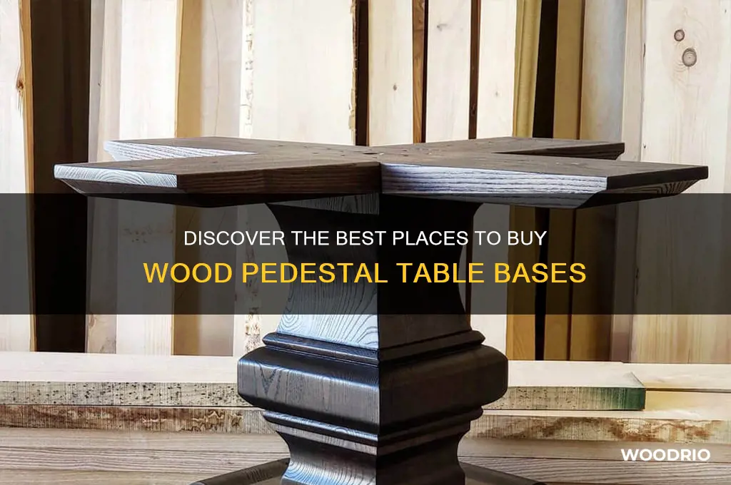 where to buy wood pedestal table base