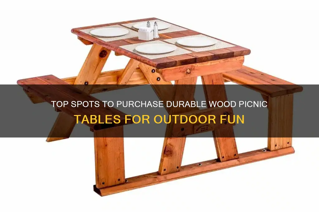 where to buy wood picnic tables