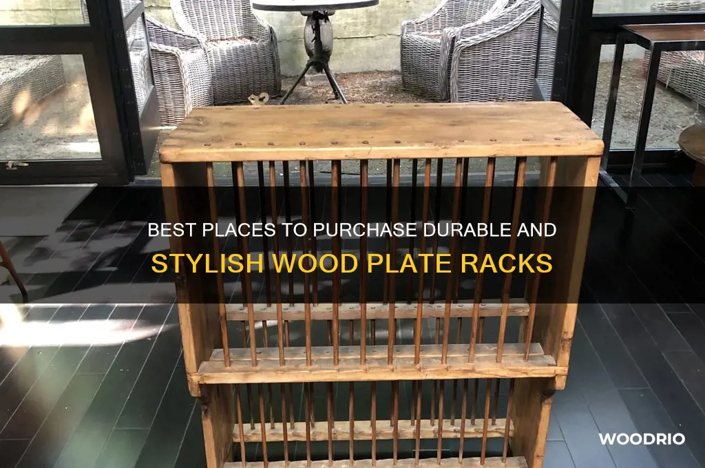 where to buy wood plate racks