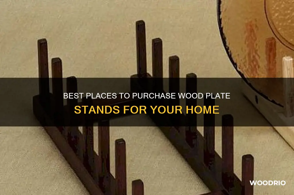 where to buy wood plate stands
