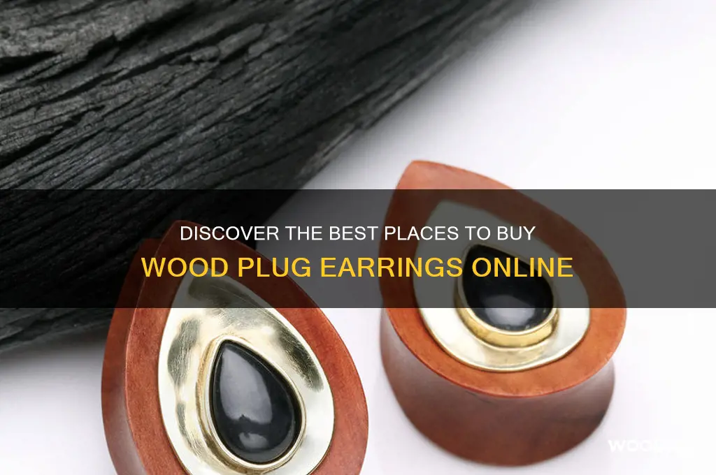 where to buy wood plug earrings