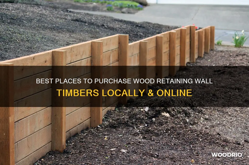 where to buy wood retaining wall timbers
