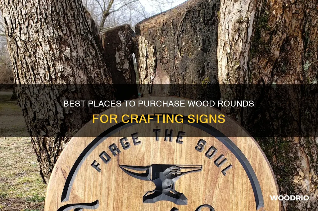 where to buy wood rounds for signs