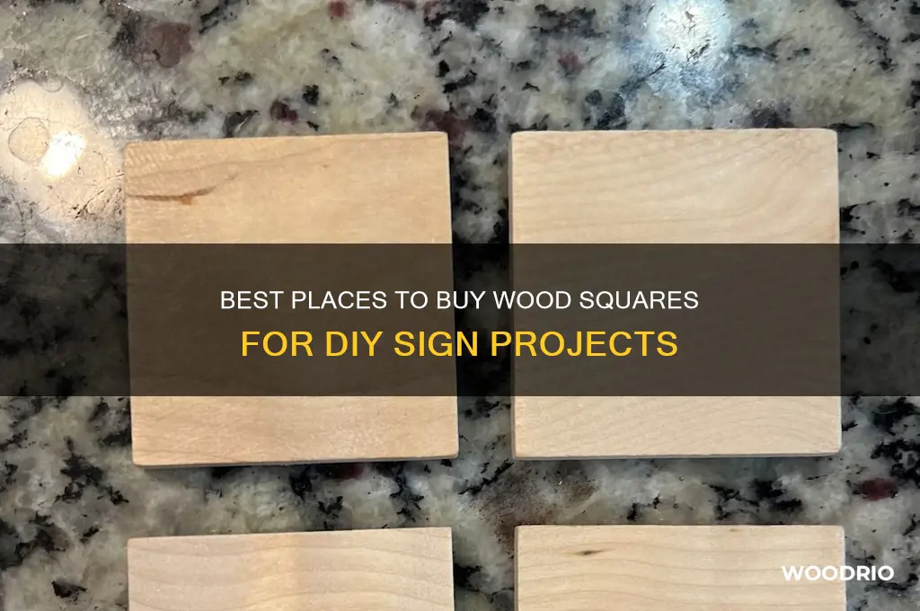 where to buy wood squares for a sign