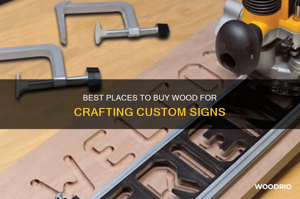 where to buy wood to make a sign