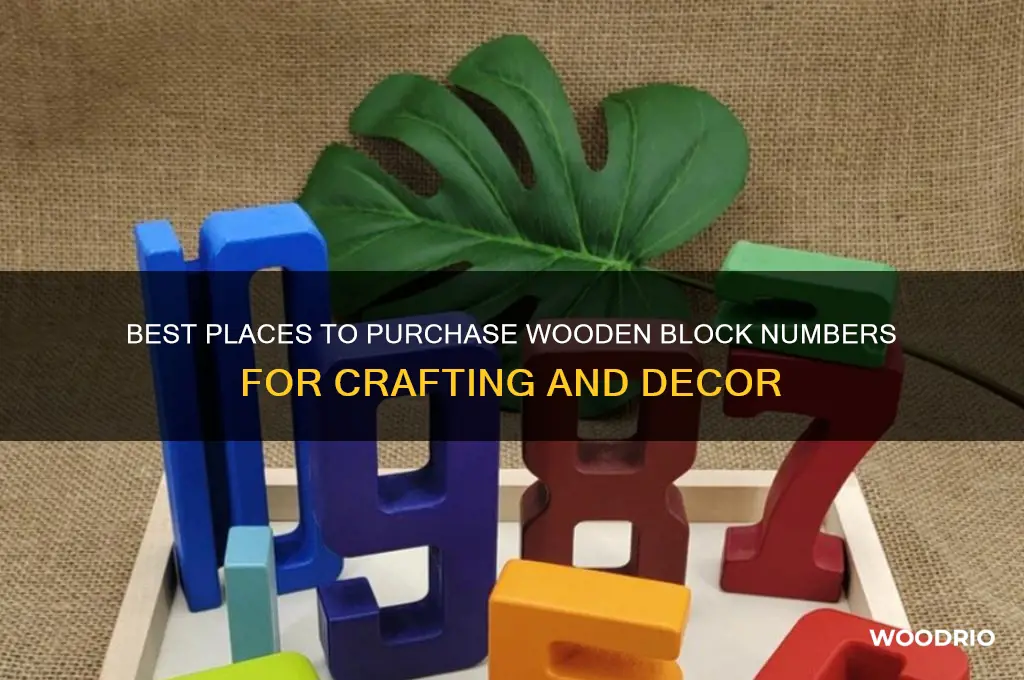 where to buy wooden block numbers