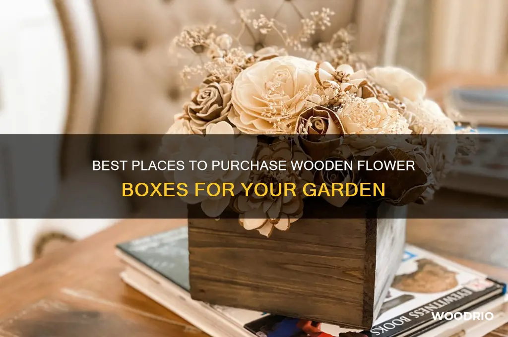 where to buy wooden box for flowers