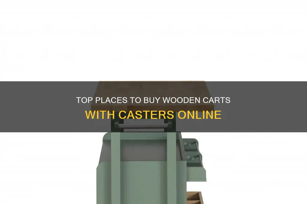 where to buy wooden cart eiyh casters