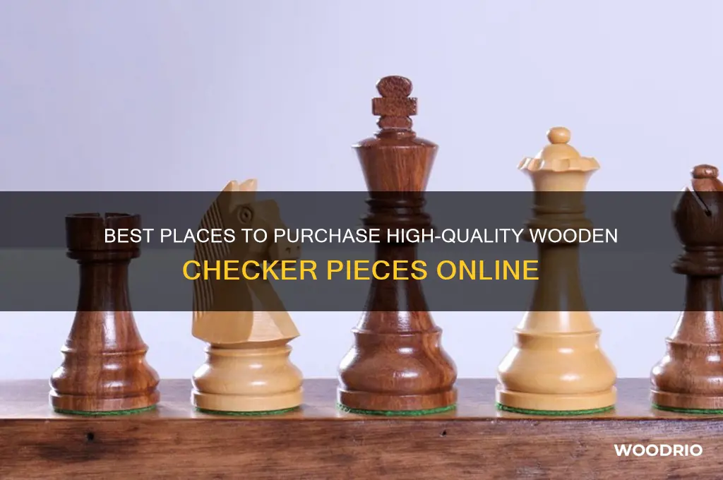 where to buy wooden checker pieces