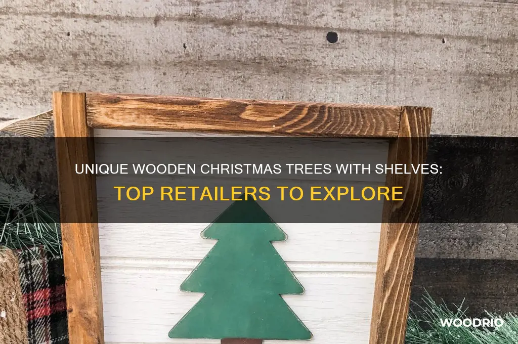 where to buy wooden christmas tree with shelves