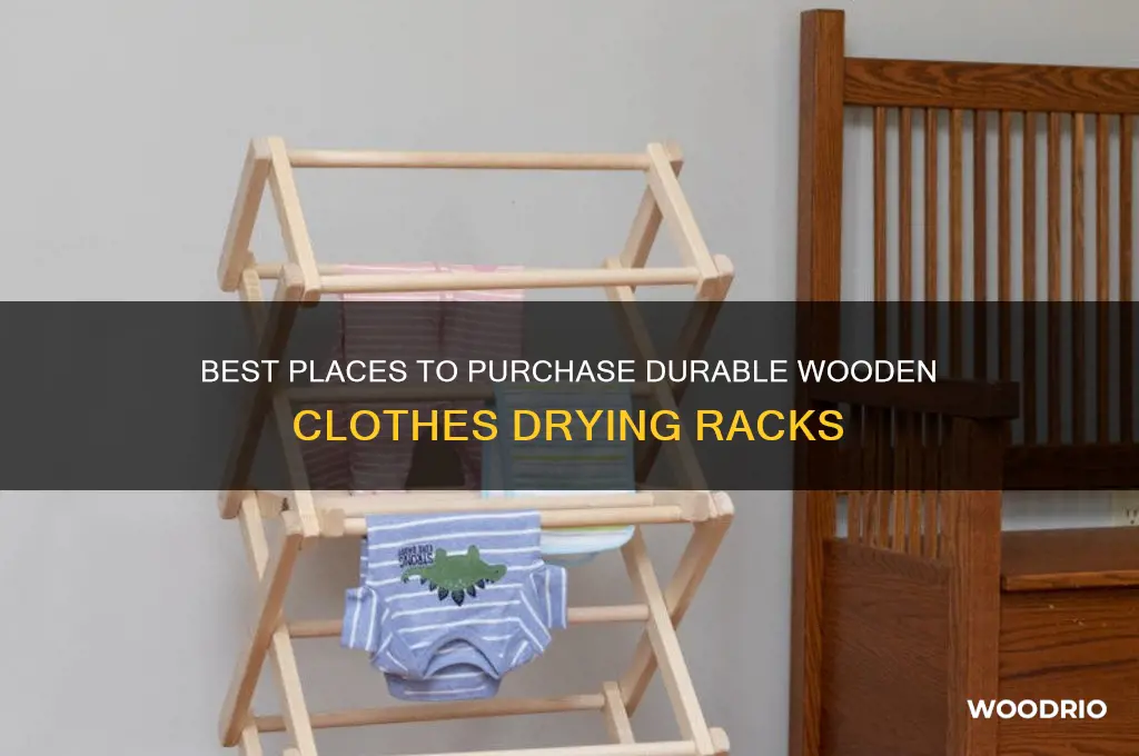 where to buy wooden clothes drying rack
