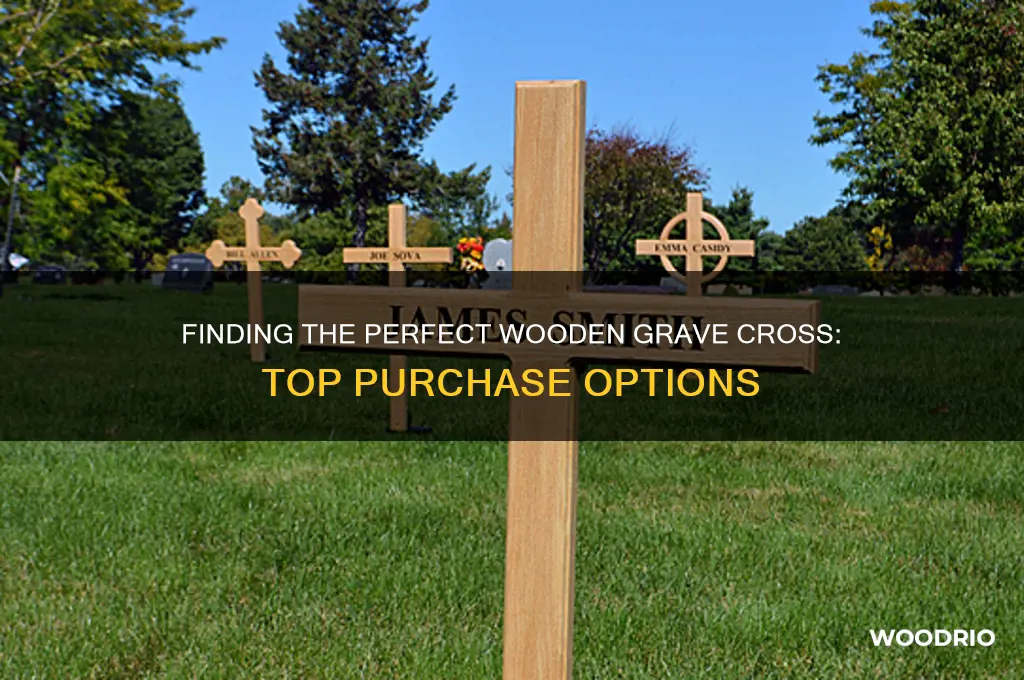 where to buy wooden cross for grave