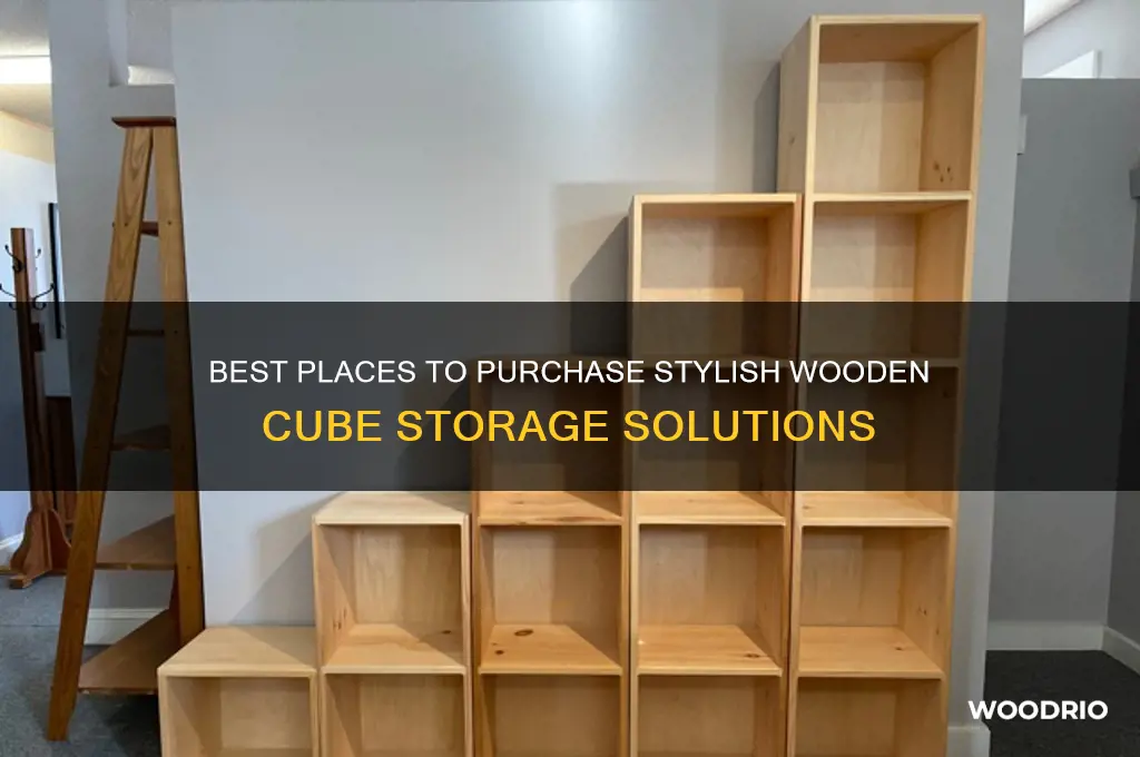 where to buy wooden cube storage