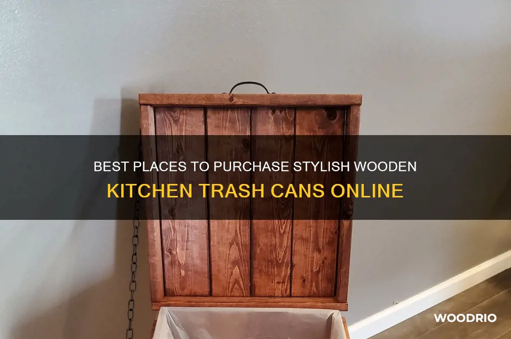 where to buy wooden kitchen trashncans