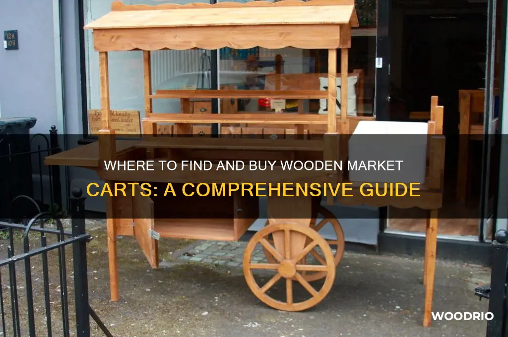 where to buy wooden market cart