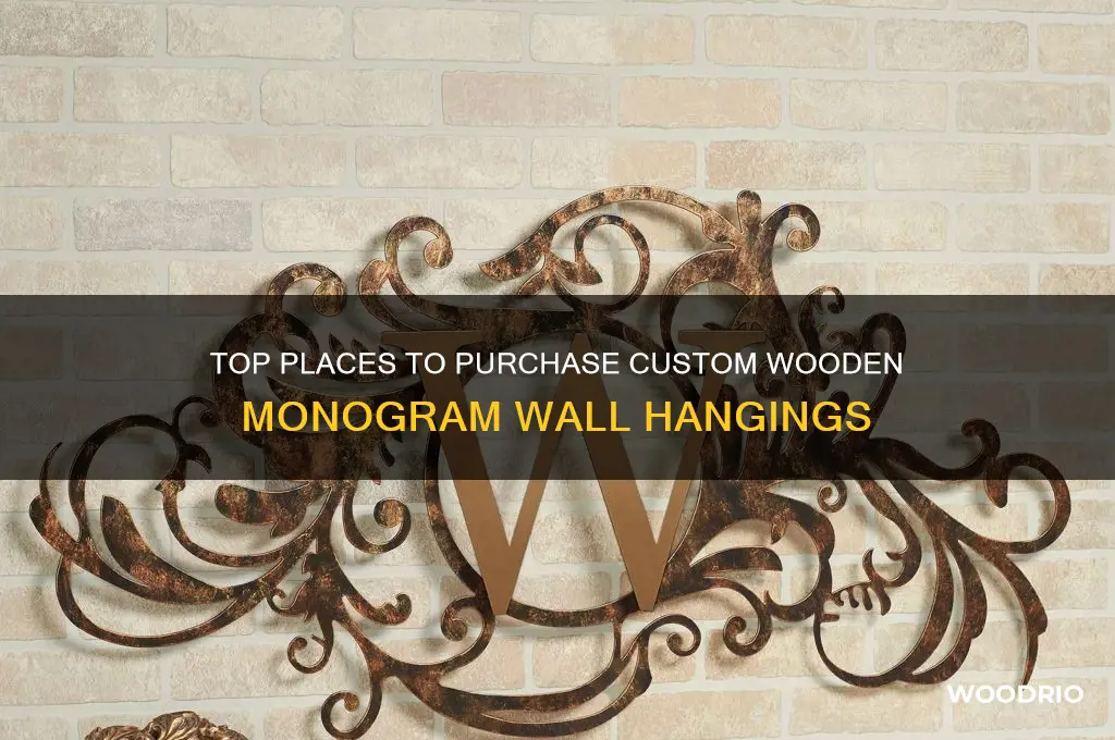 where to buy wooden monogram wall hanging