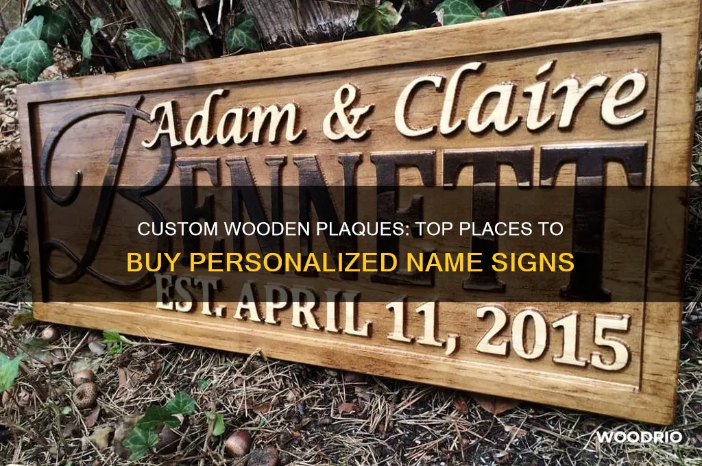 where to buy wooden plaque with a name on it