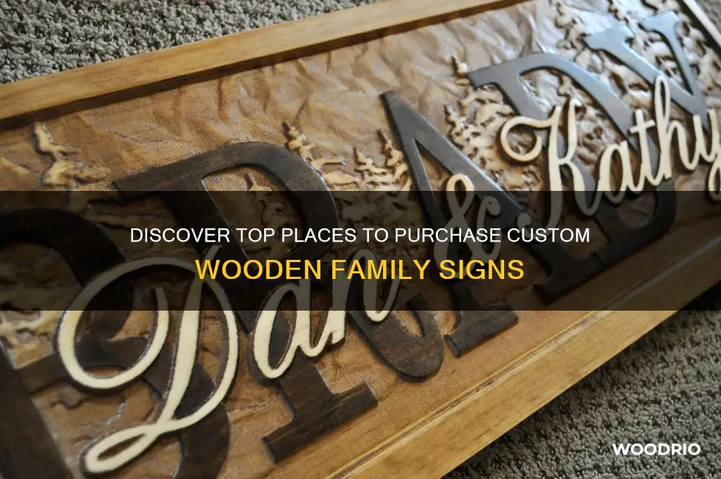 where to buy wooden signs that say family