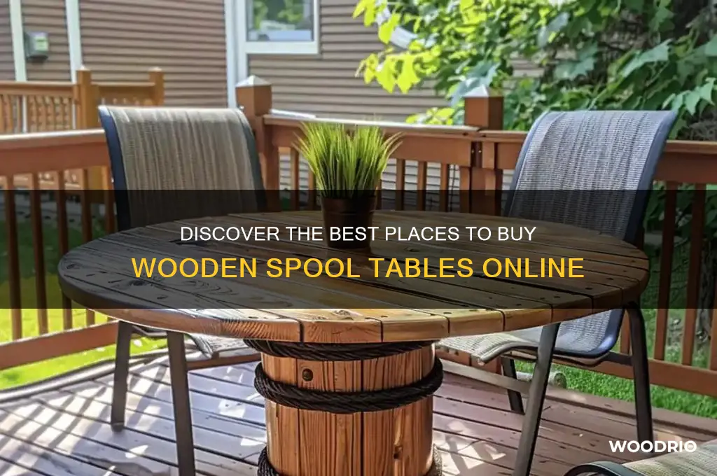 where to buy wooden spool table