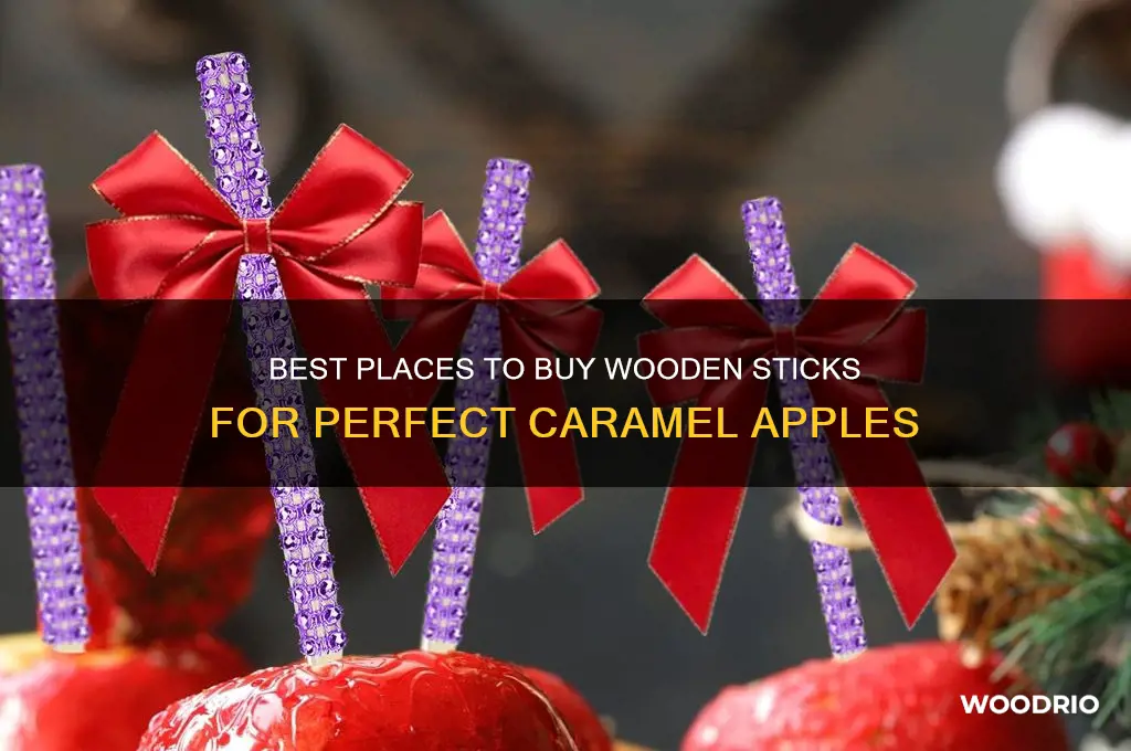 where to buy wooden sticks for caramel apples