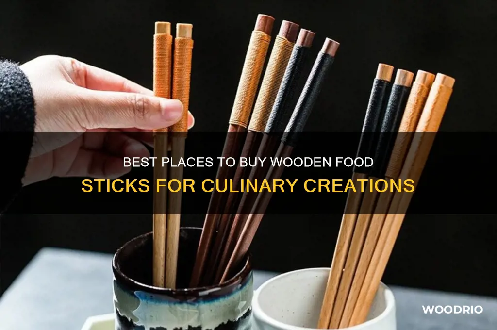 where to buy wooden sticks for food
