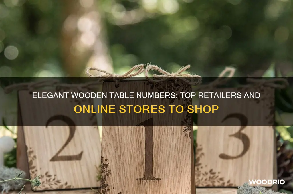 where to buy wooden table numbers