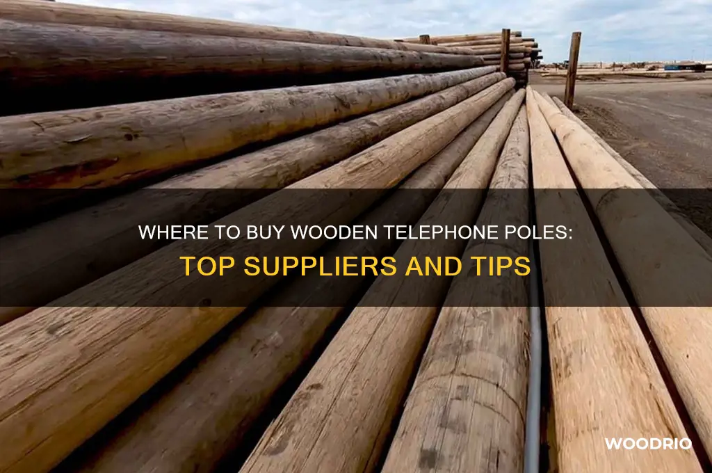 where to buy wooden telephone poles