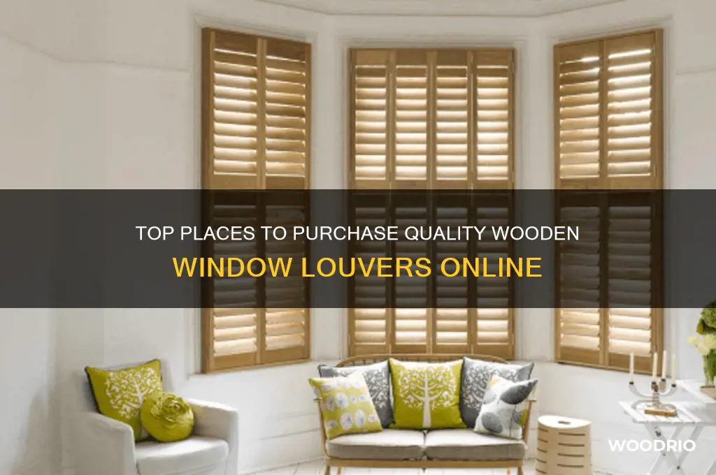 where to buy wooden window louver