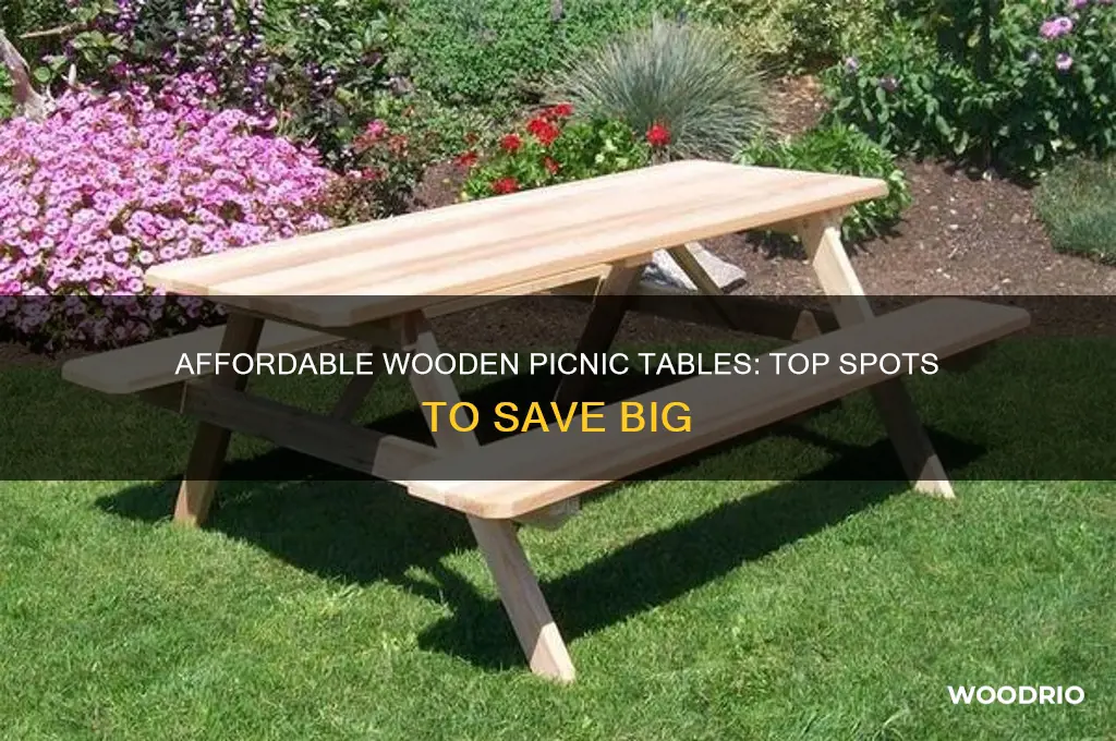 where to find cheap wooden picnic tables