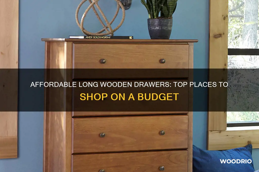 where to find long wooden drawers cheap