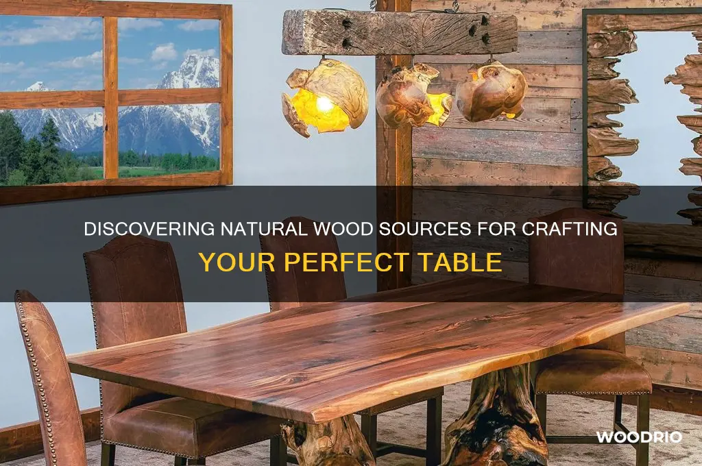 where to find natural wood piece to make table