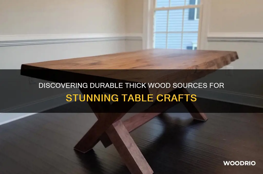 where to find thick wood for table