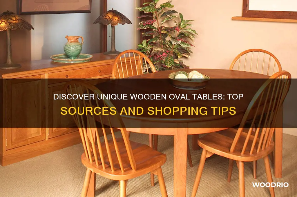 where to find wooden oval tables