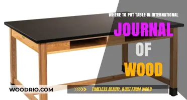 Optimal Table Placement in International Journal of Wood Science Articles