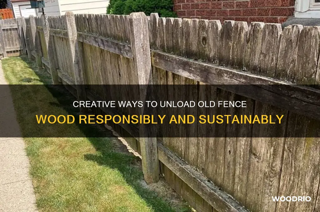 where to unload old fence wood