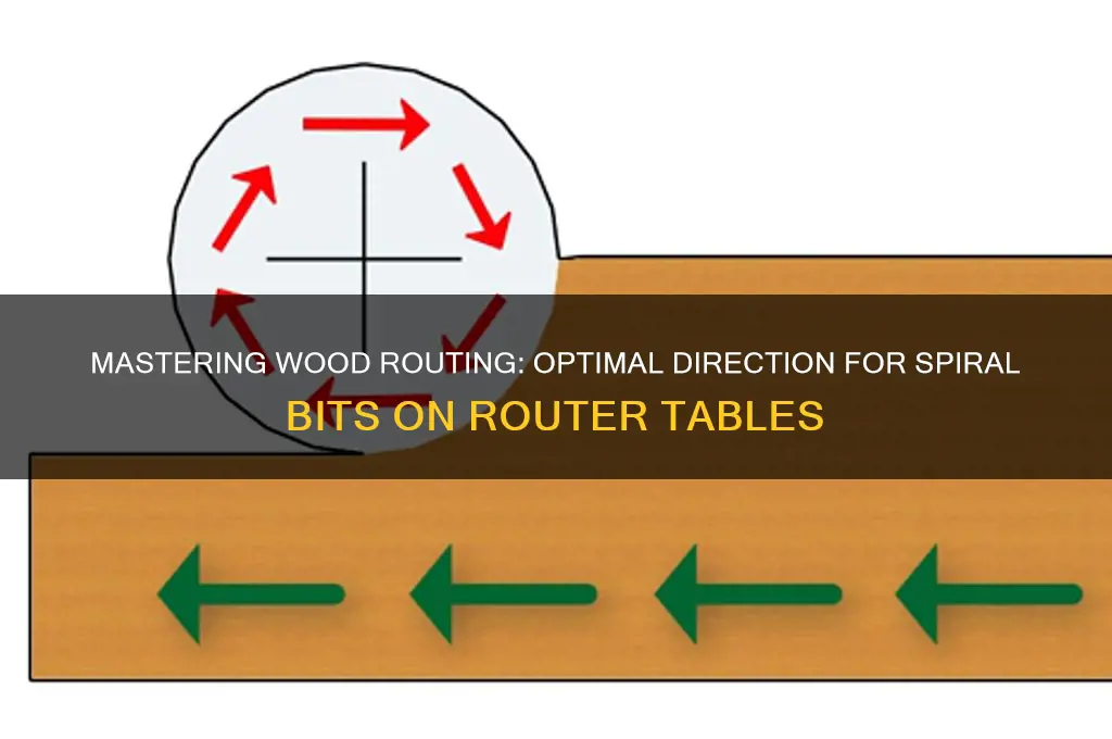 which direction to feed wood spiral router bit router table