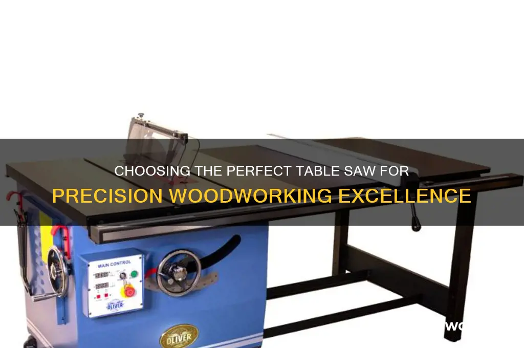 which type of table saw for precise wood working