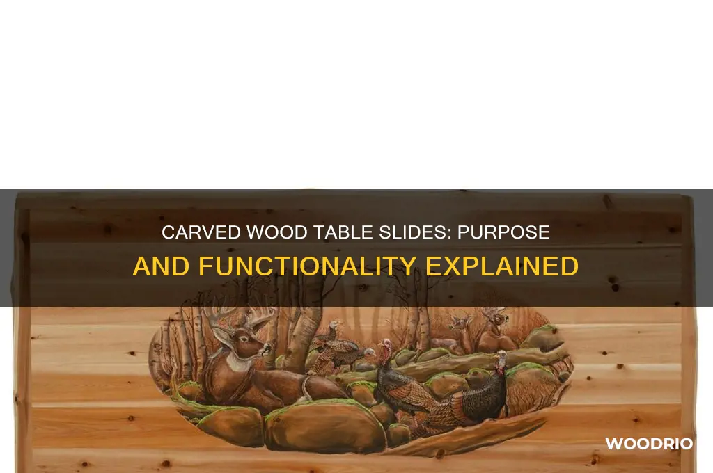 why are wood table slides carved on one side