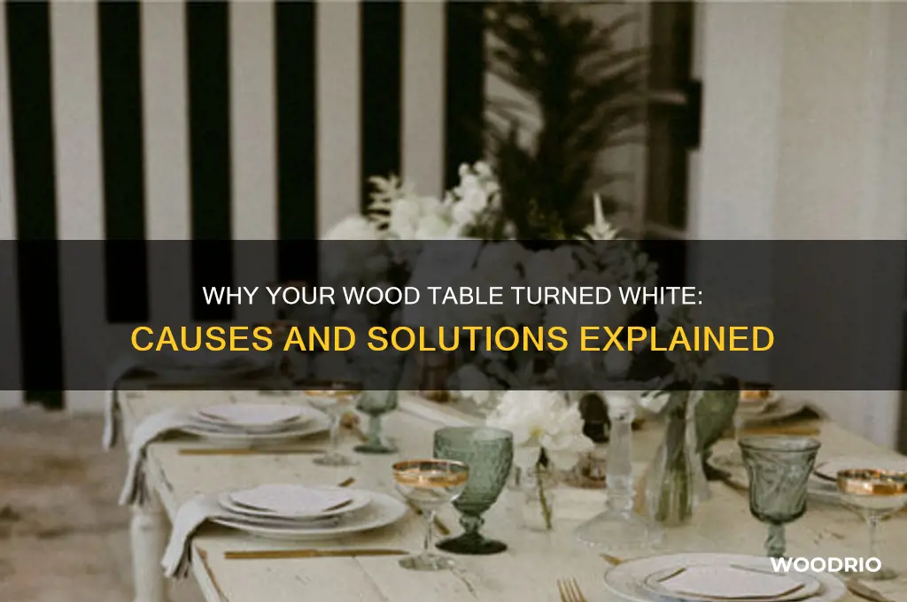 why did my wood table turn white