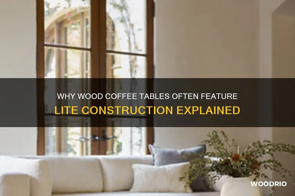 why do wood coffee tables have lite