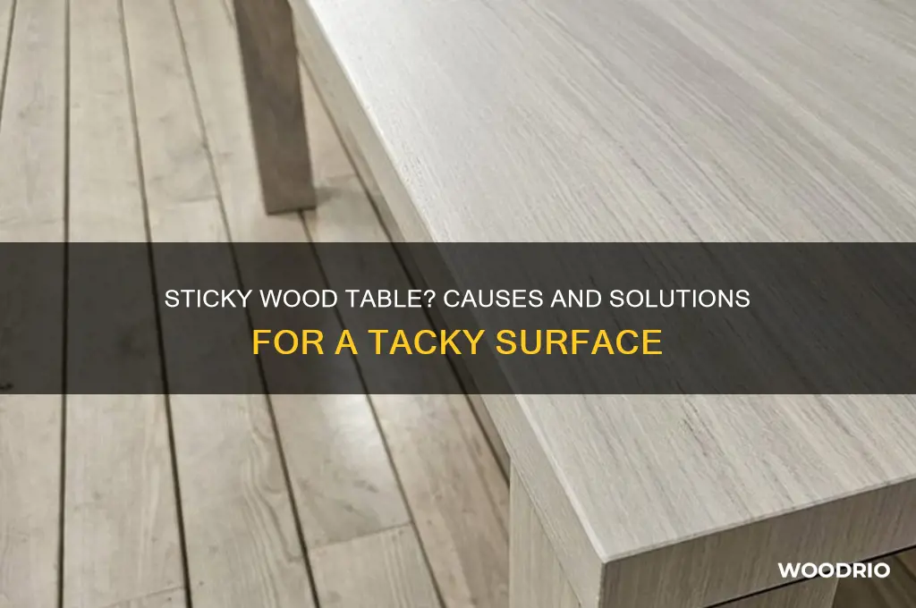 why does my wood table feel sticky