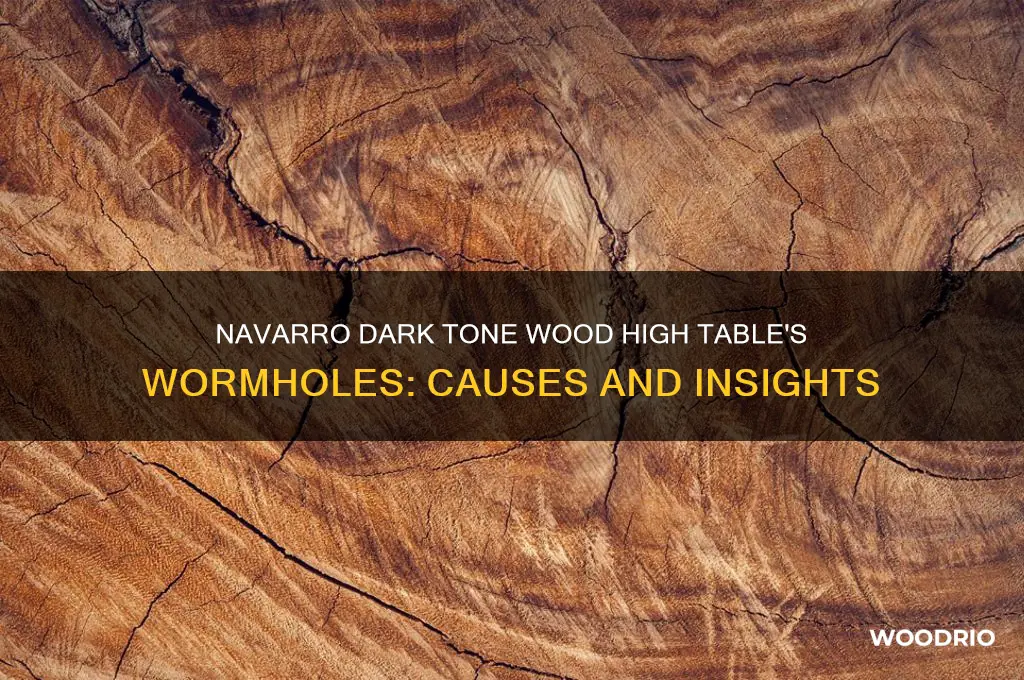 why does navarro dark tone wood high table have wormholes
