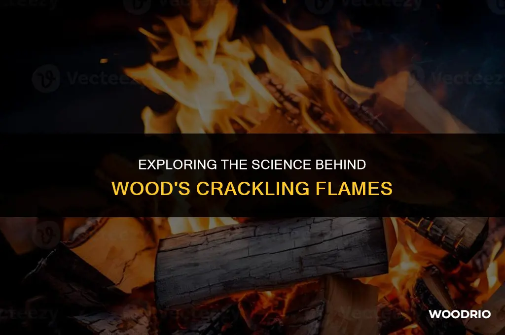 why does wood crackle when it burns