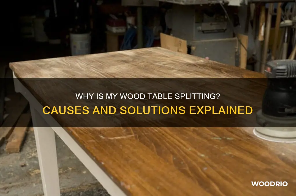 why is my wood table splitting