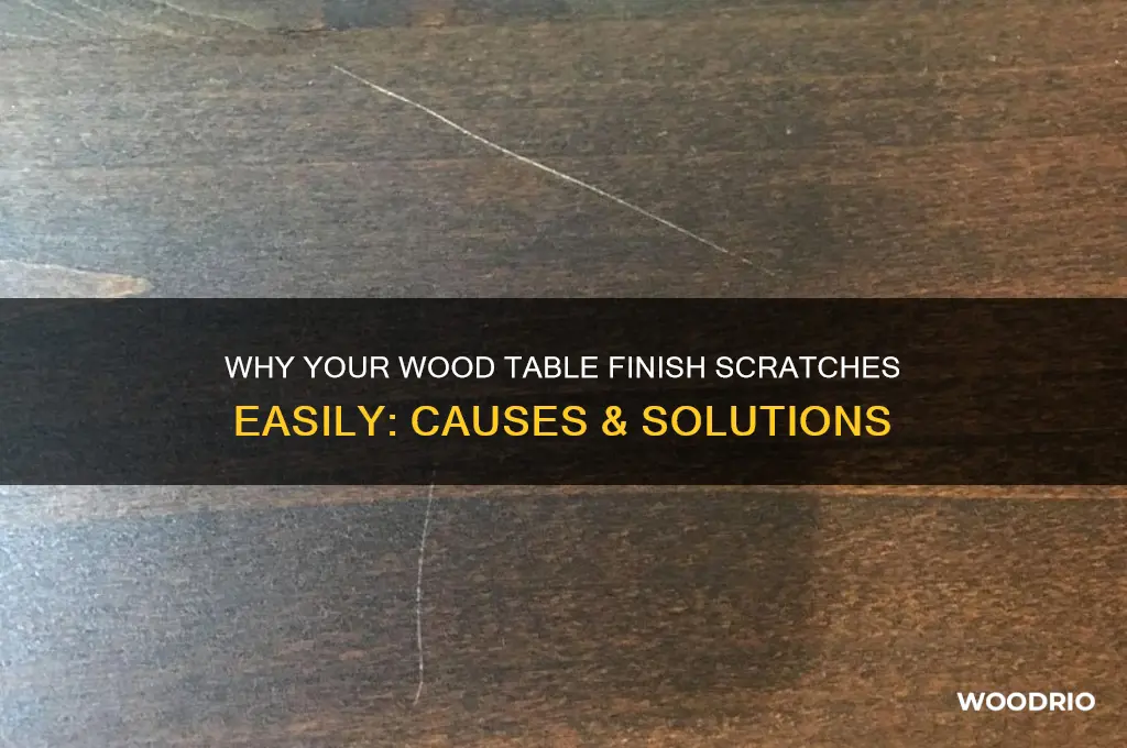 why is the finish on my wood table scratched