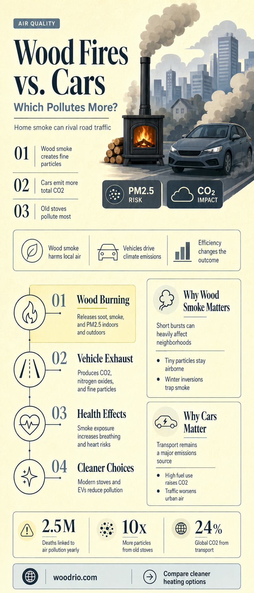 are wood burning fires worse than cars
