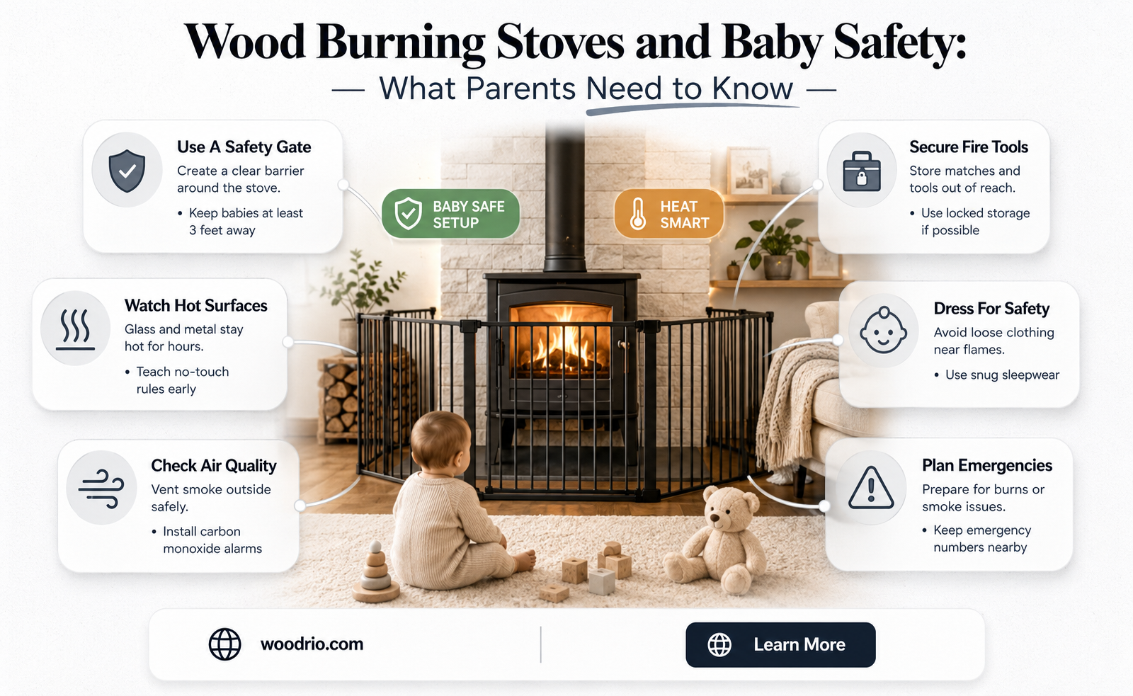 are wood burning stoves bad for babies