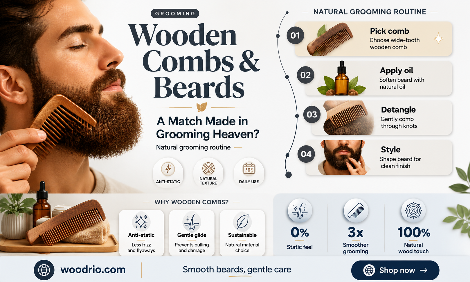 are wooden combs good for beards