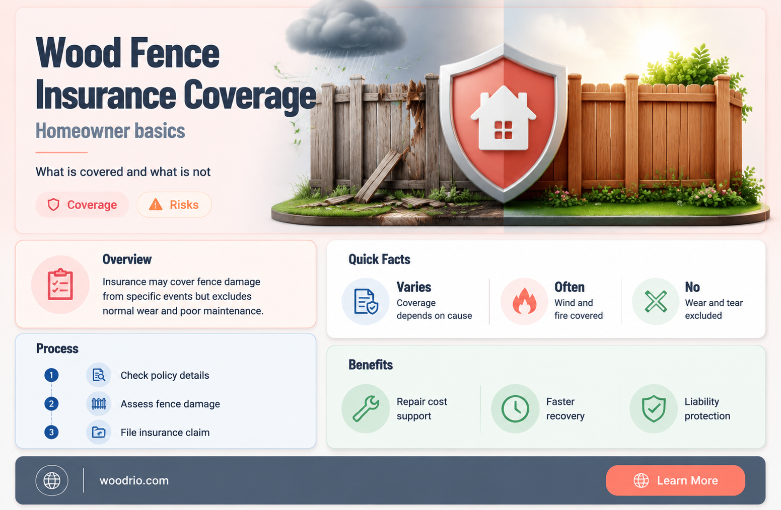 are wooden fences covered by insurance